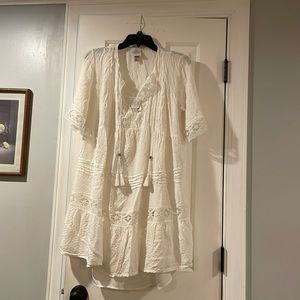 Knox rose white lace dress with slip